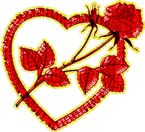 Gif animé coeur rouge et rose